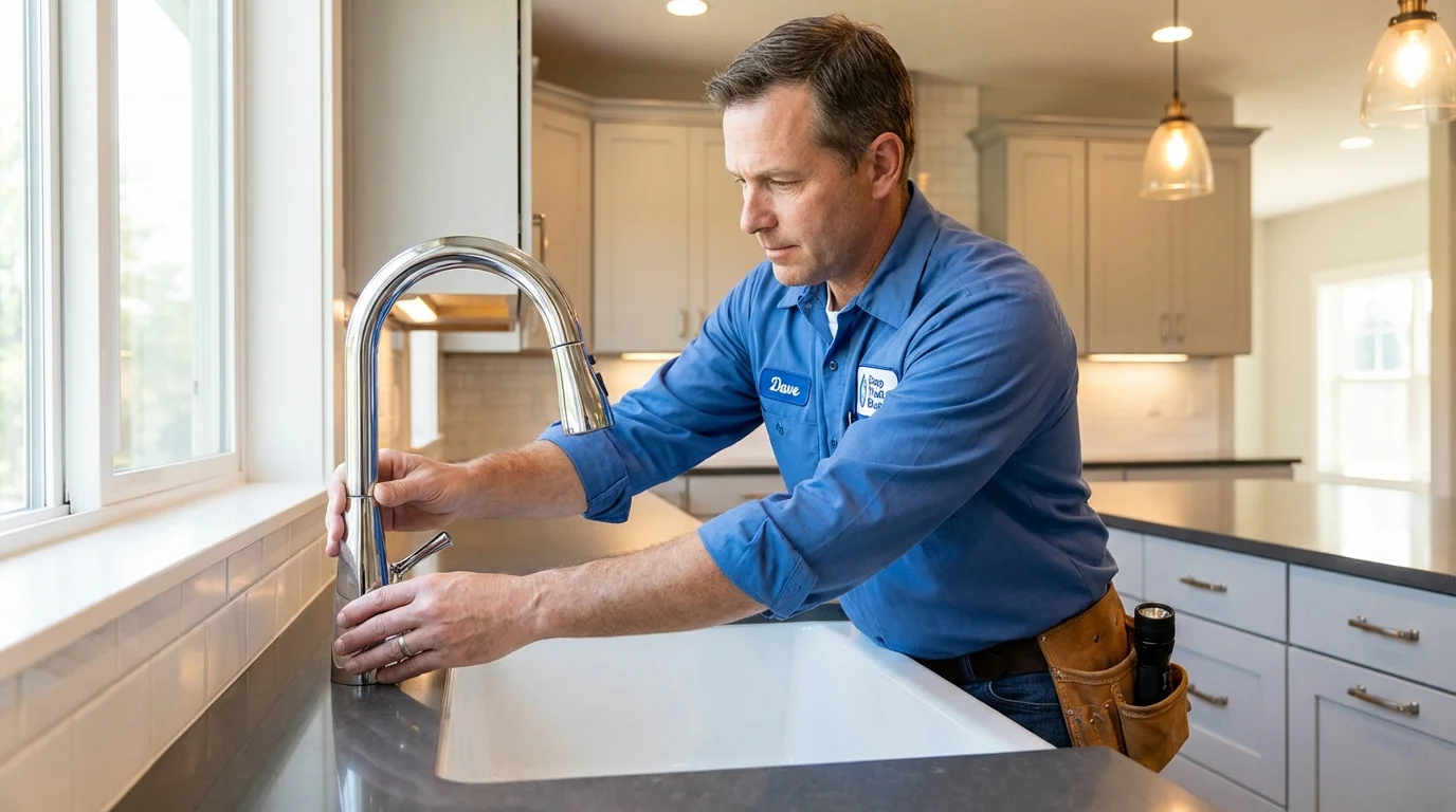 Kitchen faucet installation by Johns Plumbing LLC in San Pablo