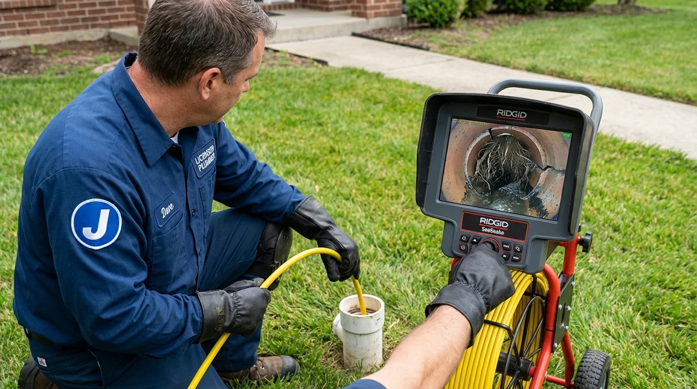 Sewer camera inspection being performed by Johns Plumbing LLC in San Pablo